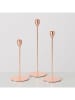Boltze 3er-Set: Kerzenleuchter "Malte" in Rosegold