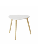 Boltze Beistelltisch ''Visby'' in Weiß/ Beige - (B)48 x (H)45 x (T)48 cm