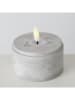 Boltze LED-Kerze ''Livel'' in Grau - (H)12 x Ø 8 cm