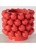 Boltze Vase ''Himbeere'' in Rot - (H)19,5 x Ø 22,5 cm