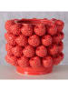 Boltze Vase ''Himbeere'' in Rot - (H)19,5 x Ø 22,5 cm