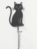 Boltze Miernik deszczu "Kitty" w kolorze czarnym - 17,5 x 119 x 7,5 cm