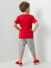 Denokids 2tlg. Outfit "Mr Laugh" in Rot/ Grau