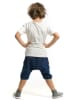 Denokids 2-delige outfit "Dino" wit/donkerblauw