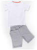 Denokids 2-delige outfit grijs/wit/groen