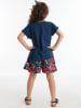 Denokids 2-delige outfit "Cat&Flowers" donkerblauw/meerkleurig
