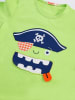 Denokids 3-delige outfit "Pirate" groen/donkerblauw