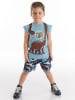 Denokids 2tlg. Outfit "Titan" in Hellblau/ Blau