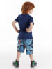 Denokids 2-delige outfit "Surfer Croc" blauw/donkerblauw
