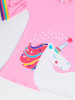 Denokids Sukienka "Unicorn" w kolorze jasnoróżowym