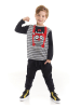 Denokids 2-delige outfit "Naughty Monster" grijs/zwart