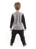 Denokids 2tlg. Outfit "Naughty Monster" in Grau/ Schwarz