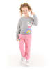 Denokids 2-delige outfit "Rainbow Cat" grijs/lichtroze