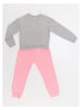 Denokids 2-delige outfit "Rainbow Cat" grijs/lichtroze