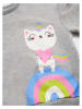 Denokids 2-delige outfit "Rainbow Cat" grijs/lichtroze