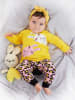 Denokids 2-delige outfit "Leopard" geel/lichtroze