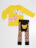 Denokids 2-delige outfit "Leopard" geel/lichtroze