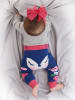 Denokids 2tlg. Outfit "Fox" in Grau/ Blau