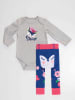 Denokids 2tlg. Outfit "Fox" in Grau/ Blau