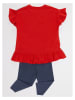 Denokids 2tlg. Outfit "Kitty" in Rot/ Dunkelblau