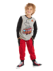Denokids 2-delige outfit "Fire Truck" grijs/rood