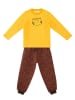 Denokids 2-delige outfit "Cute Cat" geel/bruin