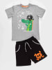 Denokids 2-delige outfit "Pirate Croco" grijs/zwart