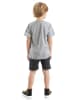 Denokids 2tlg. Outfit "Beach Gym" in Grau/ Anthrazit
