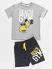 Denokids 2-delige outfit "Beach Gym" grijs/antraciet