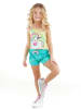 Denokids 2-delige outfit "Unicorn Jungle" lichtgroen/turquoise