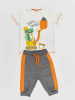 Denokids 2tlg. Outfit "Dino At Work" in Weiß/ Grau