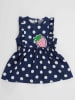 Denokids Sukienka "Dotted Strawberry" w kolorze granatowym