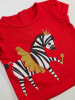 Denokids 2-delige outfit "Ballerina Zebra" rood/zwart/wit