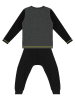 Denokids 2-delige outfit "Rawr Comics" zwart/antraciet