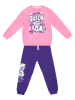 Denokids 2-delige outfit "Queen Bear" lichtroze/paars