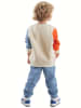 Denokids 2-delige outfit "Monster Set" beige/blauw