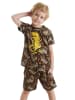 Denokids 2-delige outfit "Skater Dino" bruin