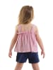 Denokids 2-delige outfit "Frilled Muslin" lichtroze/donkerblauw