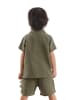 Denokids 2-delige outfit "Dino Muslin" kaki