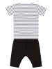 Denokids 2-delige outfit "Dino Striped" wit/zwart