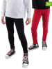 Denokids 2er-Set: Leggings in Rot/ Schwarz