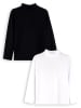 Denokids 2-delige set: longsleeves wit/zwart