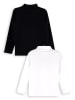 Denokids 2er-Set: Longsleeves in Weiß/ Schwarz