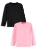 Denokids 2-delige set: longsleeves lichtroze