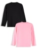 Denokids 2-delige set: longsleeves lichtroze