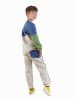 Denokids 2-delige outfit paars/beige/groen