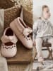 Denokids Leder-Ballerinas in Rosa