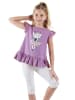Denokids 2tlg. Outfit in Lila/ Weiß