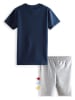 Denokids 2-delige outfit zwart/grijs