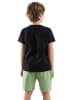 Denokids 2-delige outfit zwart/groen